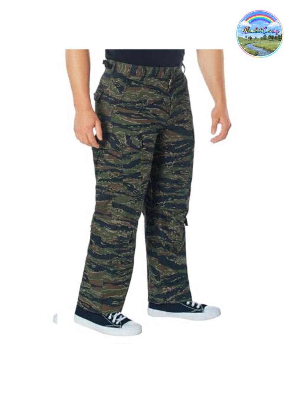 Vintage Paratrooper Cargo Fatigue Pants Cotton Blend 8 Pockets Tactical